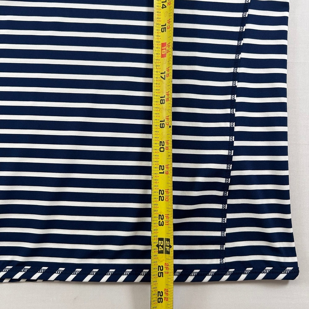 Vineyard Vines Shep Shirt Womens M Navy Stripe 1/4 Zip Pullover Preppy Coastal - Picture 7 of 8